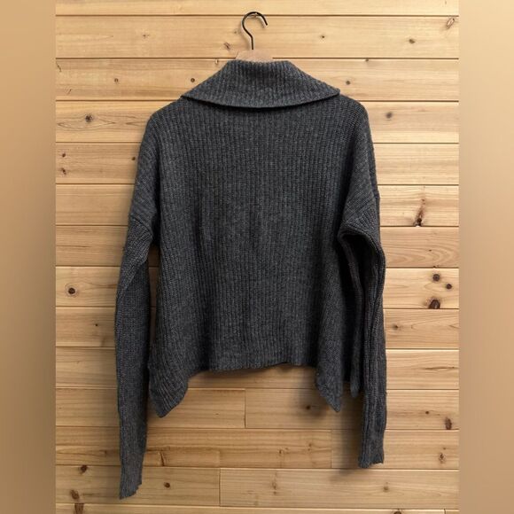 Eileen Fisher Size Medium Yam Wool Blend Funnel Cowlneck Boxy Sweater - Picture 9 of 11